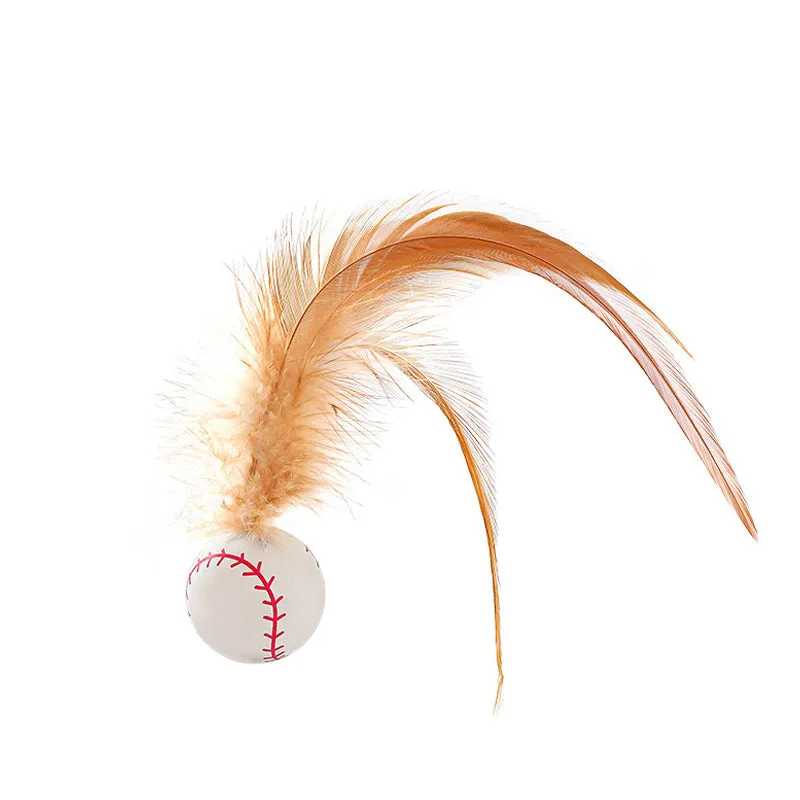 2025 HOT SALE Interactive Cat Bouncy Ball with Feather