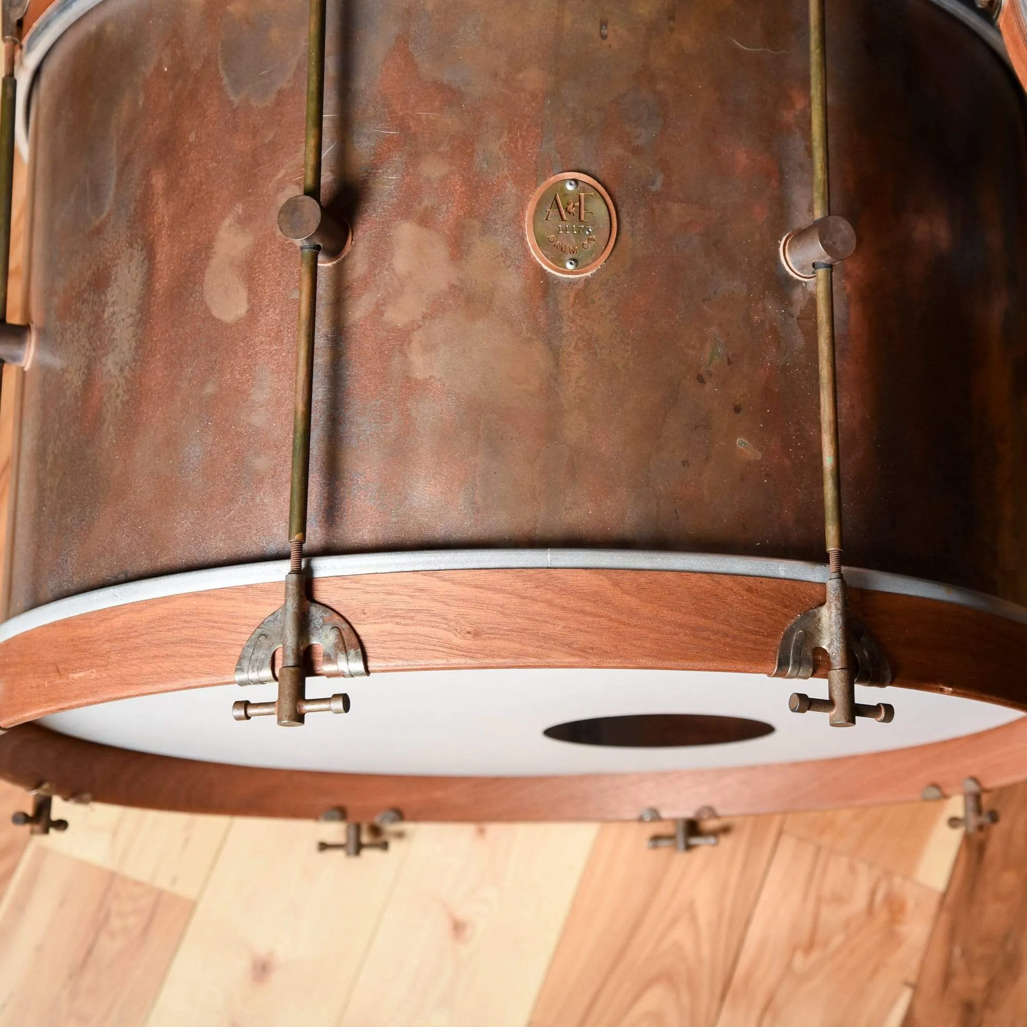 A&F Drum Co. 13/18/24 3pc. Copper Drum Kit w/Copper Hoops