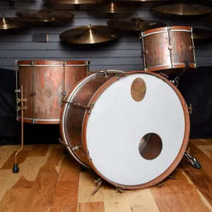 A&F Drum Co. 13/18/24 3pc. Copper Drum Kit w/Copper Hoops