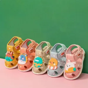 Animal Patch First Walker Squeaky Sandals