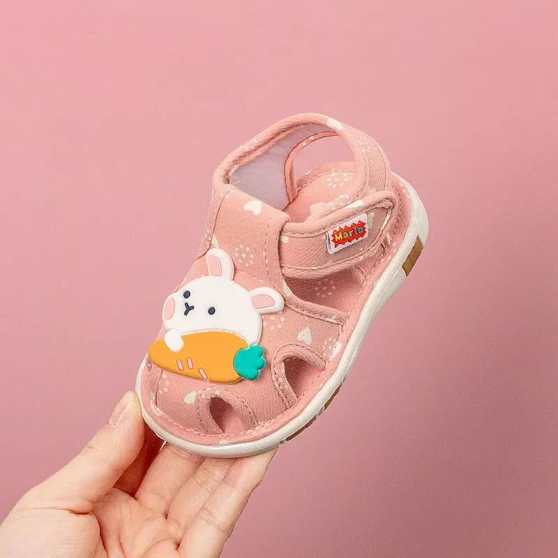 Animal Patch First Walker Squeaky Sandals