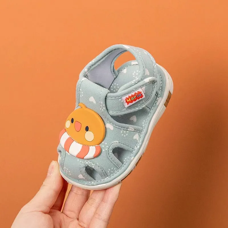 Animal Patch First Walker Squeaky Sandals