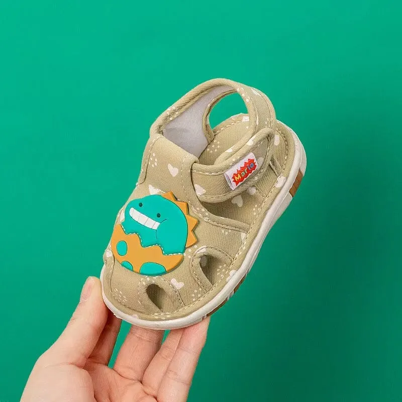 Animal Patch First Walker Squeaky Sandals