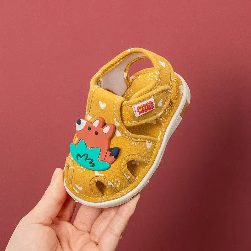 Animal Patch First Walker Squeaky Sandals