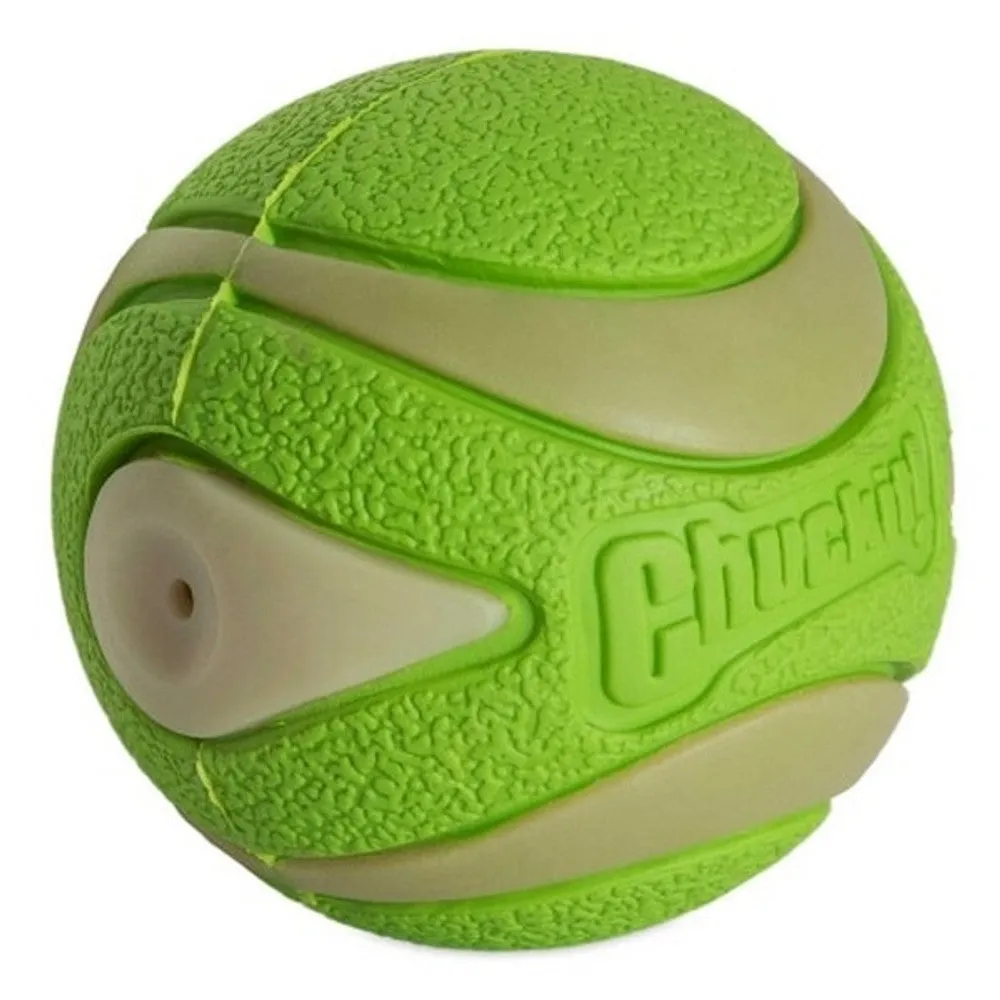 Chuckit! Max Glow Ultra Squeaker Ball 1Pk Medium 6.3cm