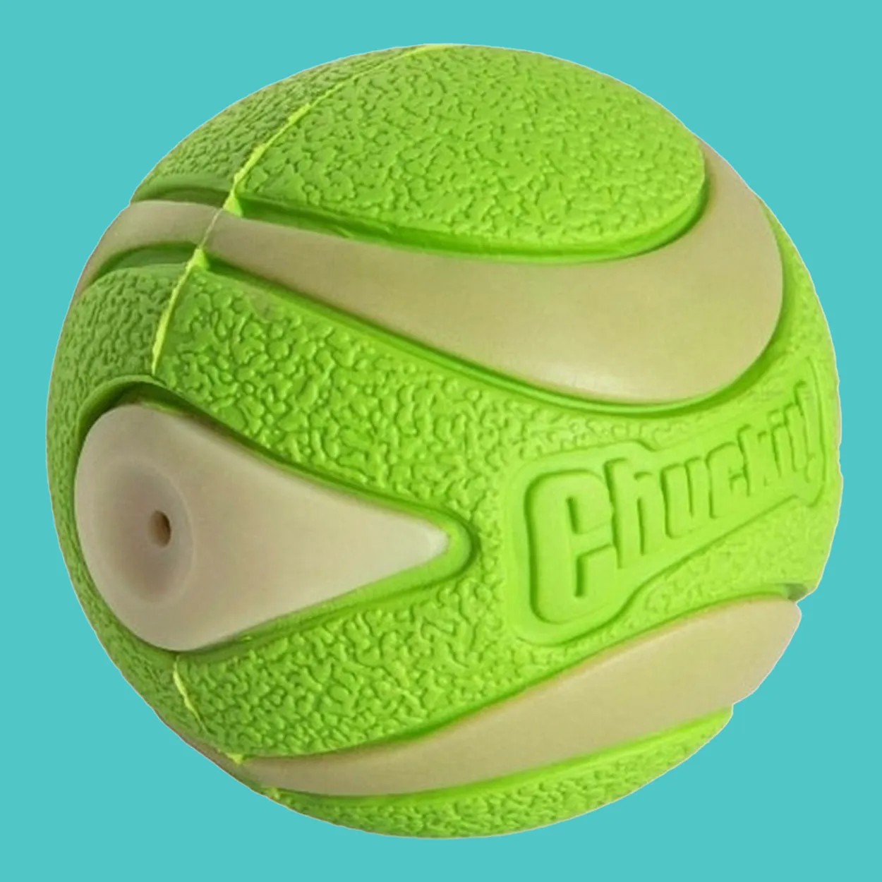 Chuckit! Max Glow Ultra Squeaker Ball 1Pk Medium 6.3cm
