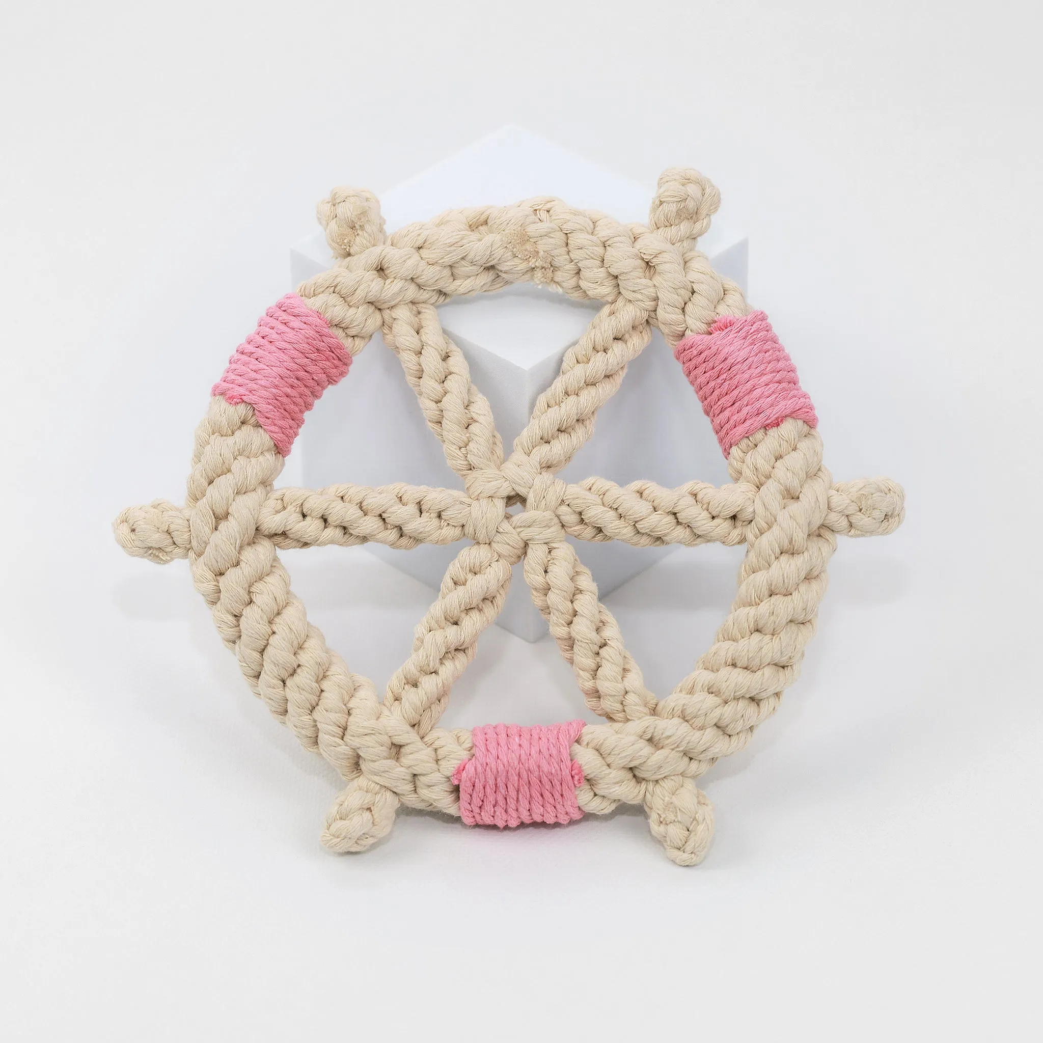 Color wheel Macrame Rope Pet Toy