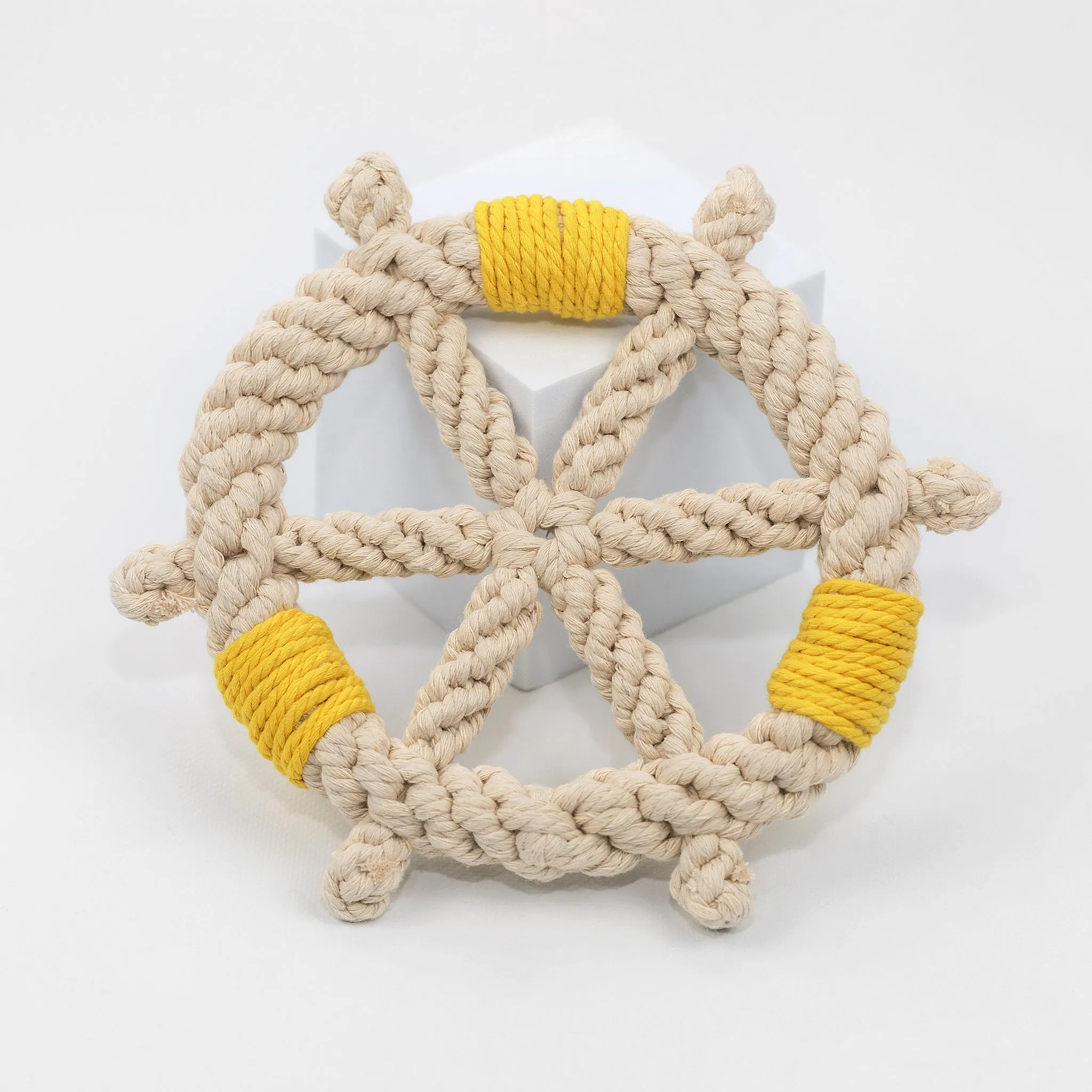 Color wheel Macrame Rope Pet Toy