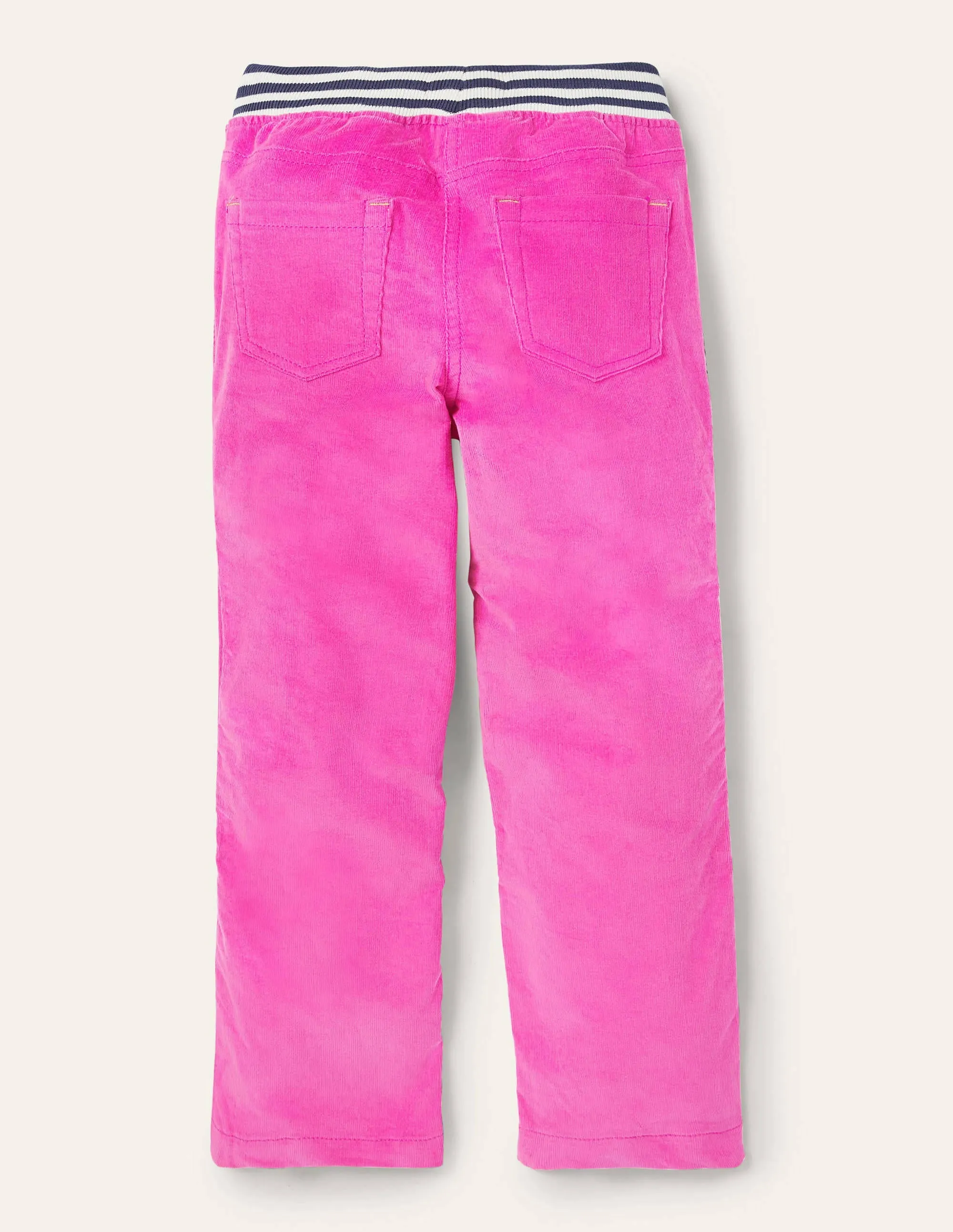 Cord Patch Trousers-Tickled Pink Bee