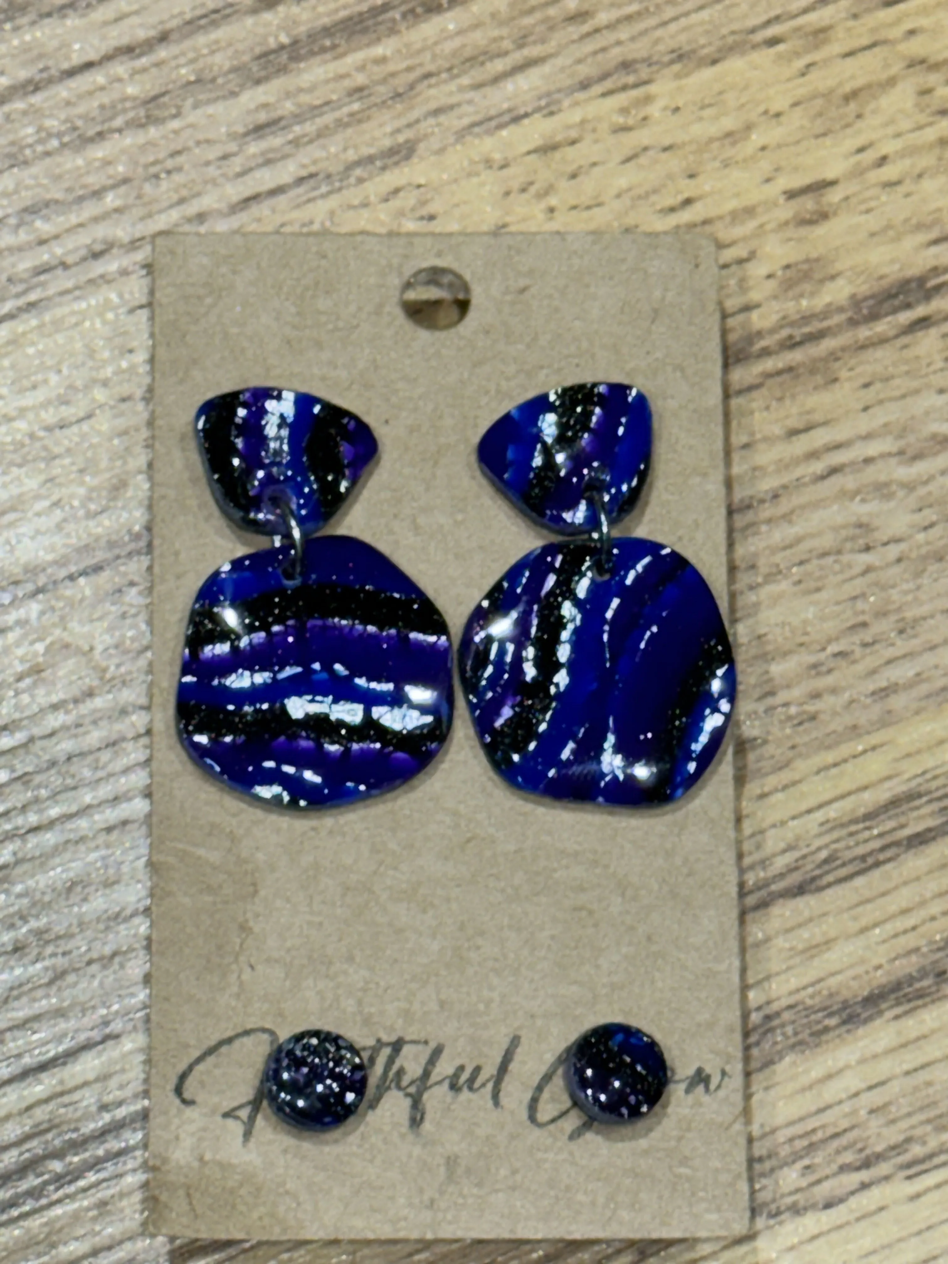 Cosmic Dangle Stud Duo