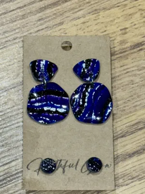 Cosmic Dangle Stud Duo