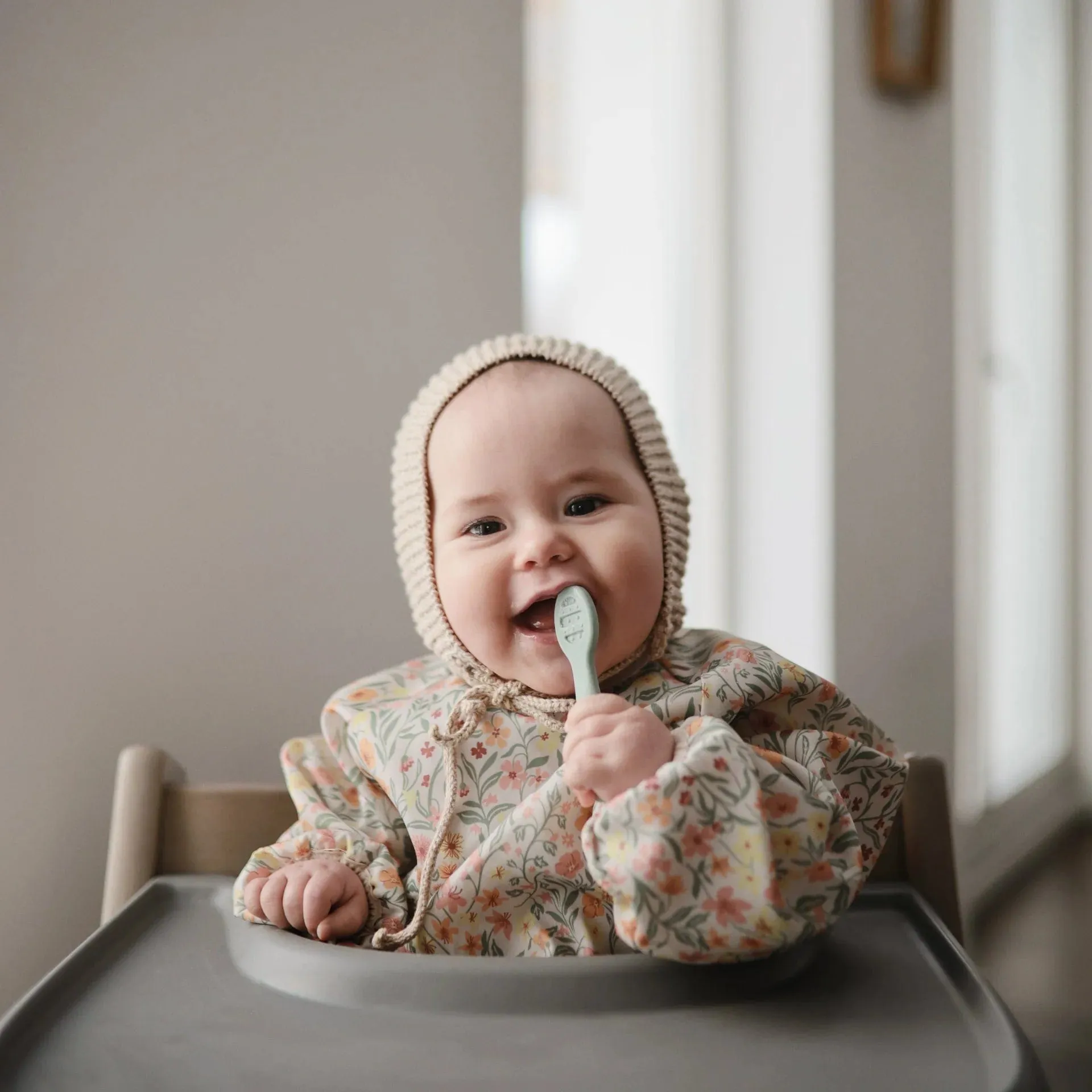 First Feeding Baby Spoons 2-Pack (Cambridge Blue/Shifting Sand)