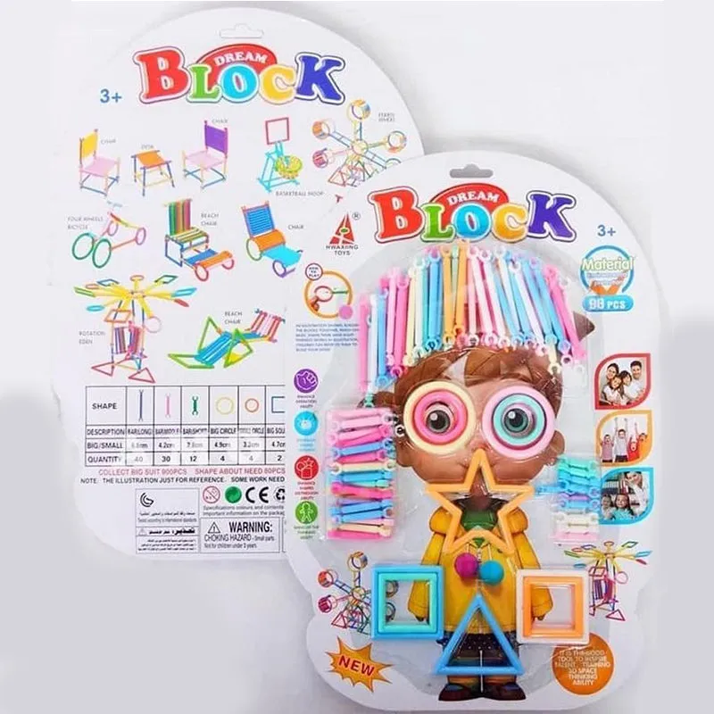 Fun Plastic Dream Blocks – 98 pcs