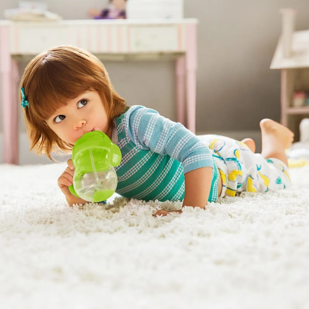 Munchkin Any Angle Click Lock Weighted Straw Trainer Cup - Green (7oz)