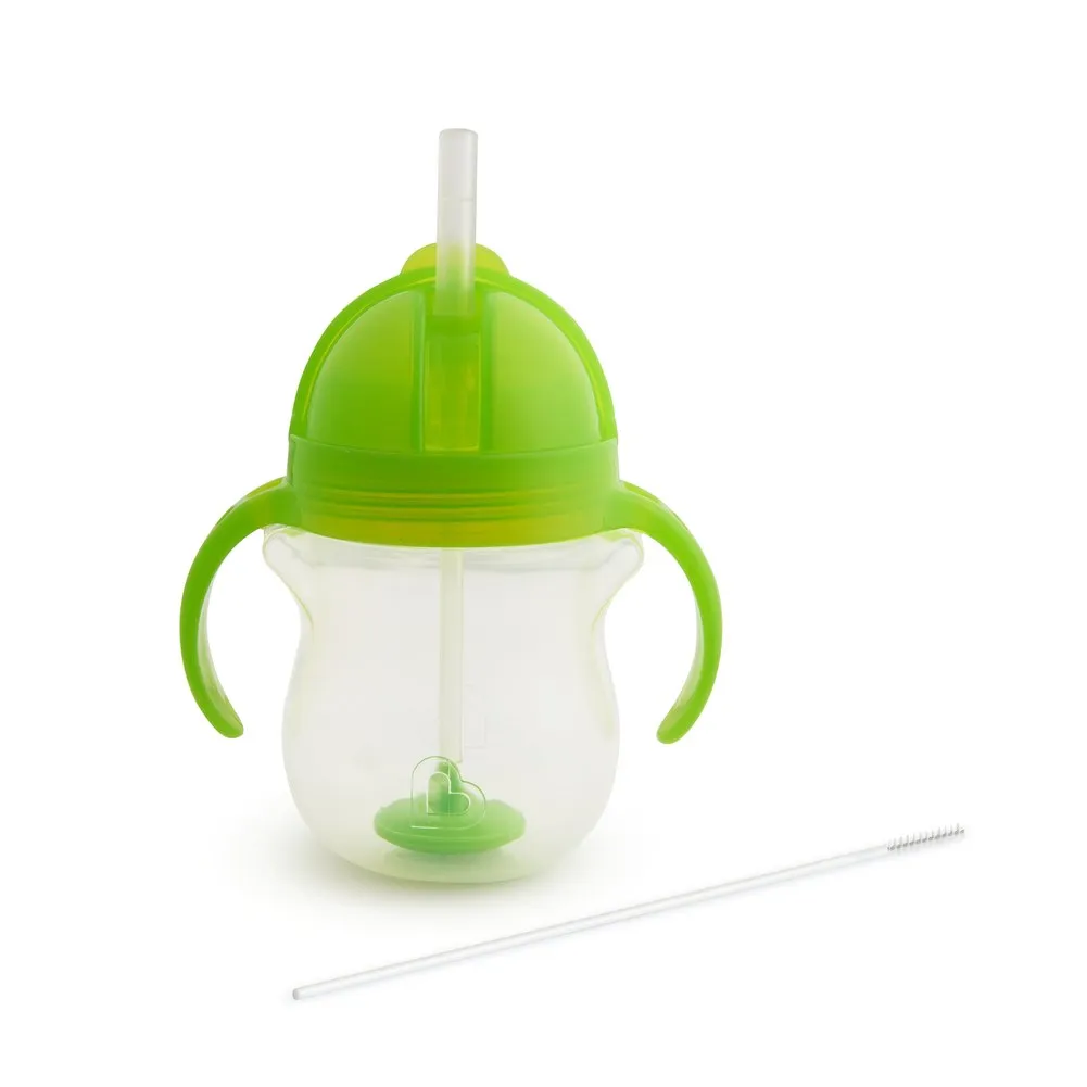 Munchkin Any Angle Click Lock Weighted Straw Trainer Cup - Green (7oz)