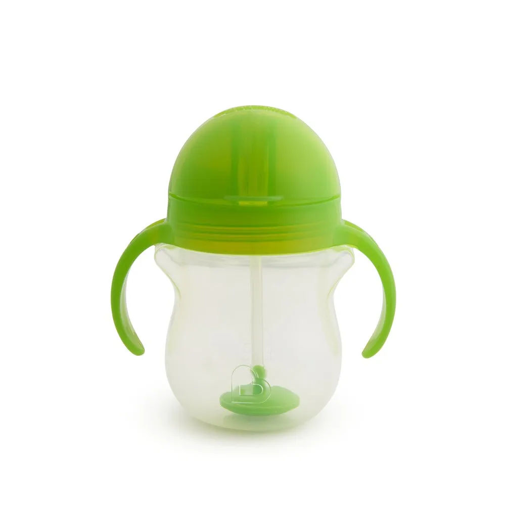 Munchkin Any Angle Click Lock Weighted Straw Trainer Cup - Green (7oz)