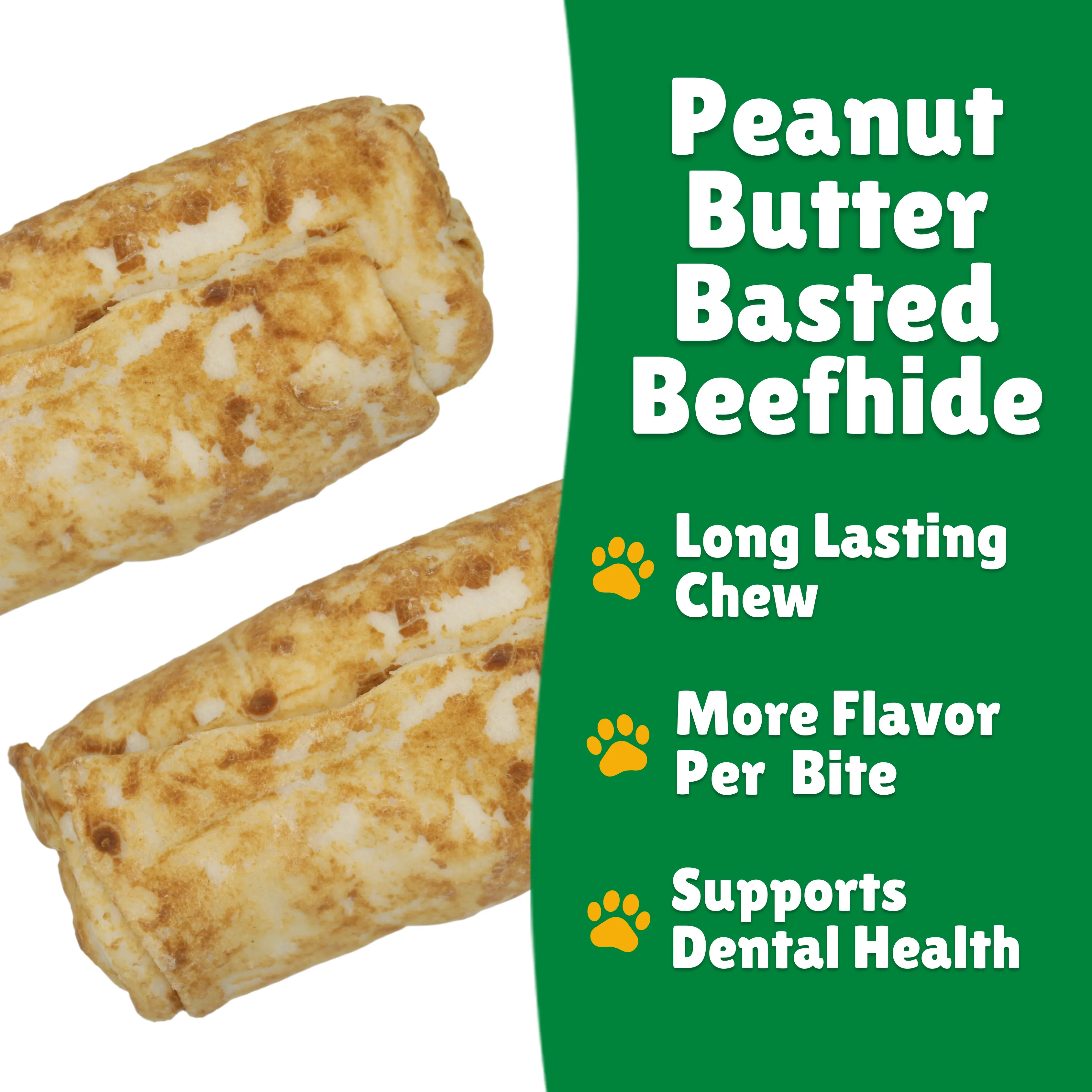 Peanut Butter Basted Beefhide: Stubbys