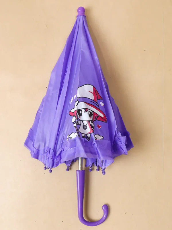 Small Cartoon Umbrella For Kids Purple  KU01