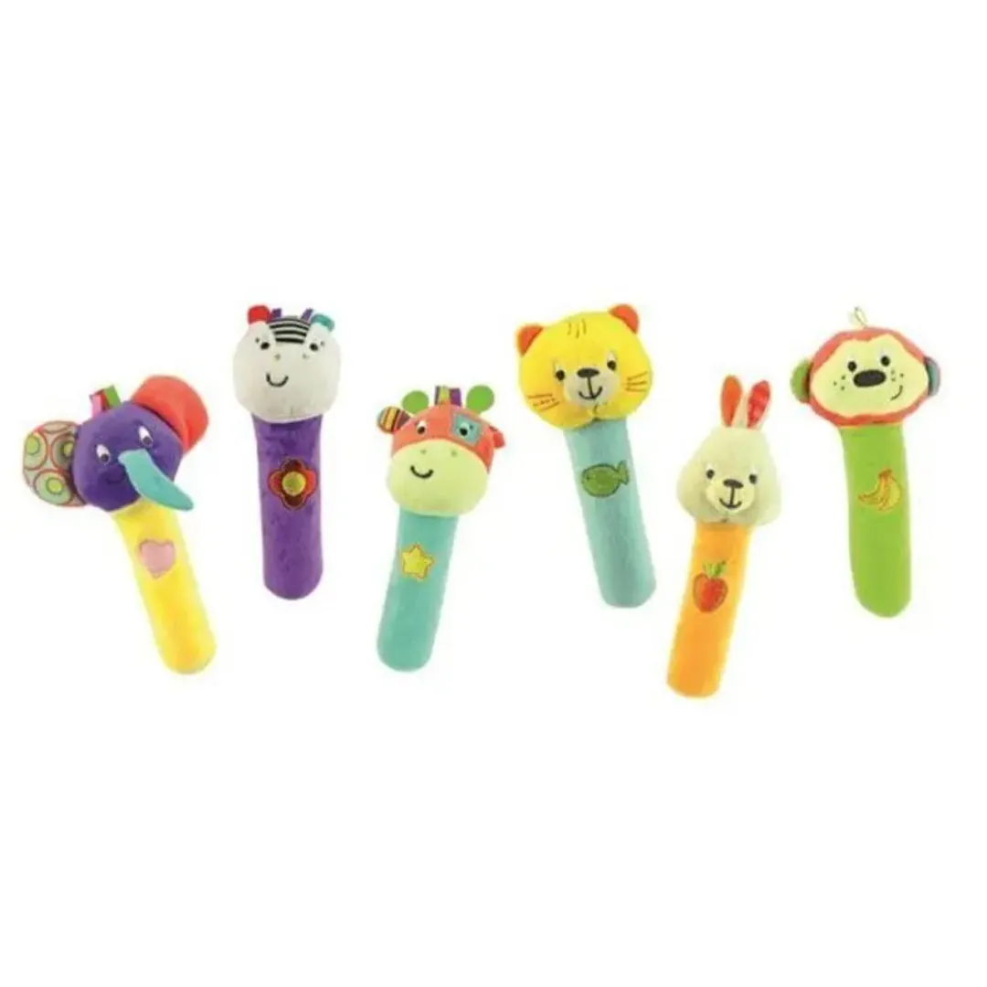 Winfun - Soft Grip`N Play Rattle Stick Pal For Kids,  12 pcs